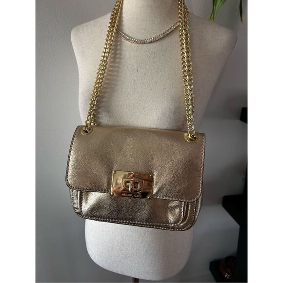 Michael Kors crossbody bag gold size small - Picture 1 of 7
